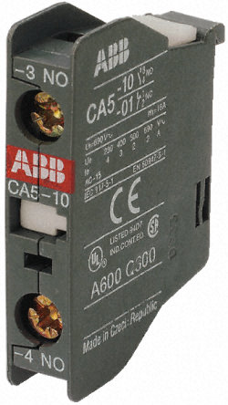 Auxillary, contact, block, front mount, 1 N/O
