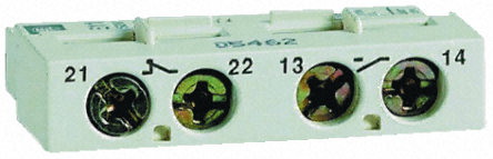 Contacts, front, instal, auxilliary, N/O, N/O spring terminals