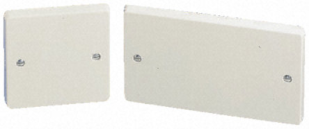 Plate, blanking, single gang, white moulded