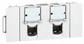 RJ45X2 C6 FTP CLIP MOSAIC