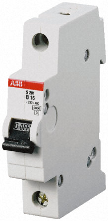 Safety devices, installation, Line protective switches, MCB, type B, 2-pole, 20A, DIN rail assembly