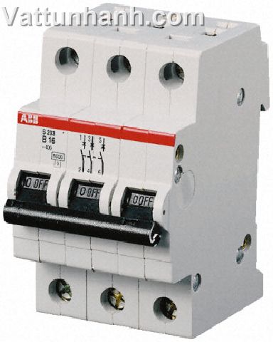 Safety devices, installation, Line protective switches, MCB, type B, 3-pole, 20A, DIN rail assembly