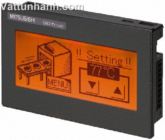 Panel,operator,text only,24Vdc,RS232,LED backlit,LCD touchscreen,monochrome,3.7in,IP67,GT1020-LBD-2