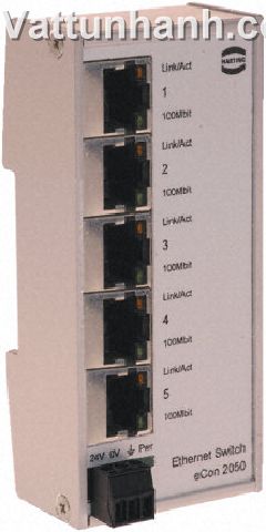Connector, industrial ethernet, switch, horizontal, RJ45, 5 port