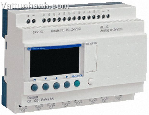 Logic Module, 12 digital I/P, 8 relay O/P, LCD display and program keys, clock function, 24Vac