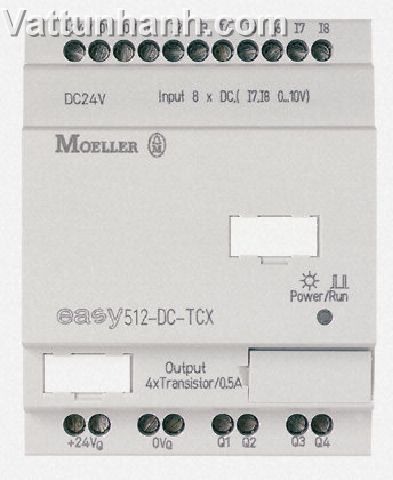 PLC, easy500, transistor outputs, 12Vdc supply, real time clock