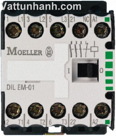 Contactor, basic unit, DILEM-10-G, 3 pole, 1 NO, 4kW, 8.8A, 24Vdc operation
