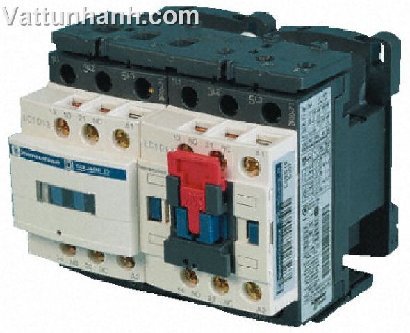 contactor, reversing, screw clamp, DIN rail mounting, 9A, 110Vac, 230Vac, 400Vac, LC2D09F7