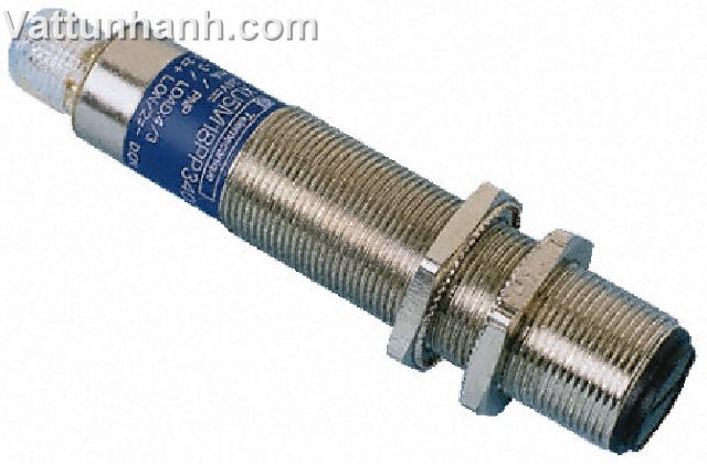 Switch, sensor, photoelectric, cylindrical, metal cased, reflex, pre cabled