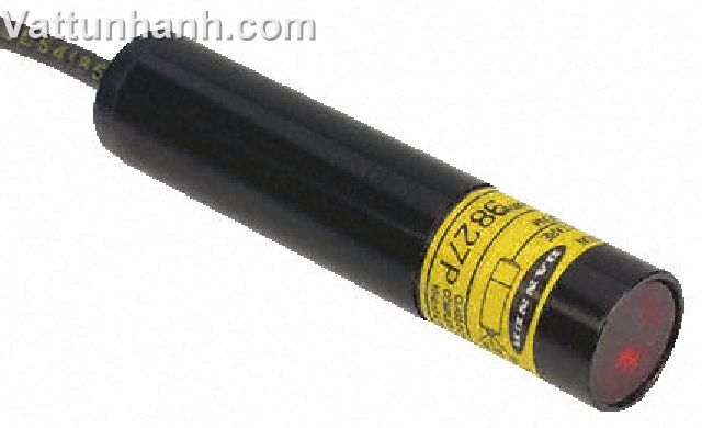 Switch, sensor, photoelectric, laser emitter, class 2, M12, smooth body, 10-30Vdc, pigtail connector
