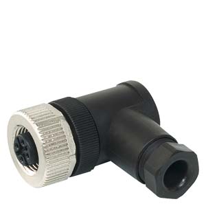 Siemens M12 SOCKET ANGLED 4 POL SCREW TERMINATION