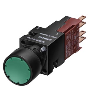 Siemens PUSHBUTTON 16MM ROUND PLASTIC GREEN