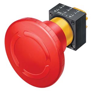 Siemens 22MM PLASTIC ROUND ACTUATOR: EMERGEN.-STOP