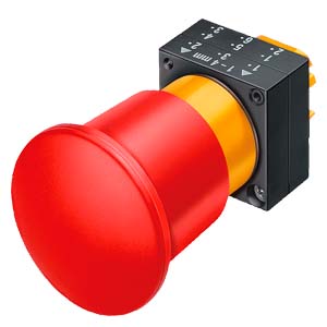 Siemens 22MM PLASTIC ROUND ACTUATOR: EMERGEN.-STOP
