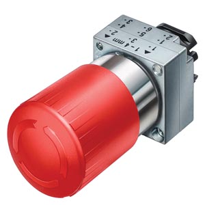 Siemens 22MM METAL ROUND ACTUATOR: EMERGEN.-STOP