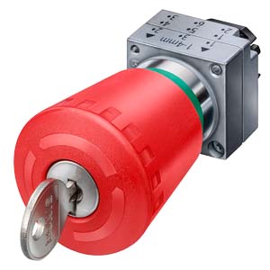 Siemens 22MM METAL ROUND ACTUATOR: EMERGEN.-STOP