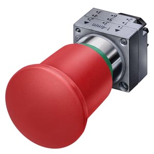 Siemens 22MM METAL ROUND ACTUATOR: EMERGEN.-STOP
