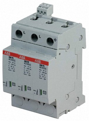 Arrester, type 2, industrial circuit protection, OVR series, single pole, 1000V